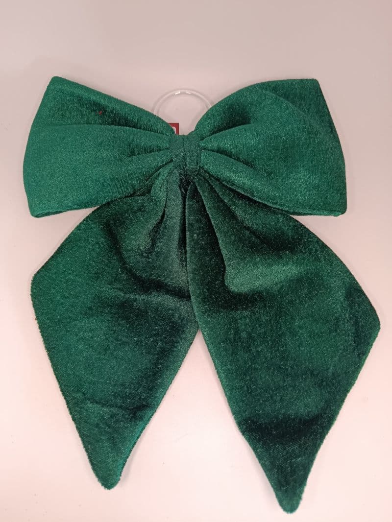 Lazo navideño verde de 30 cm