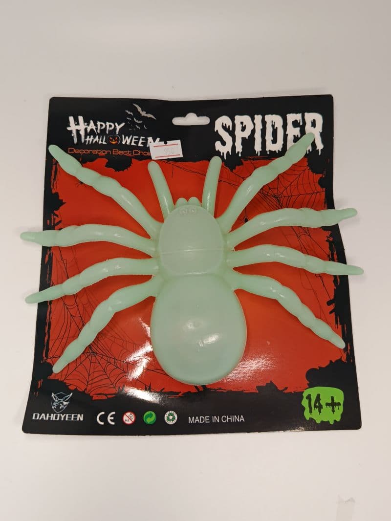 Araña decorativa luminosa para Halloween de 15x20 cm