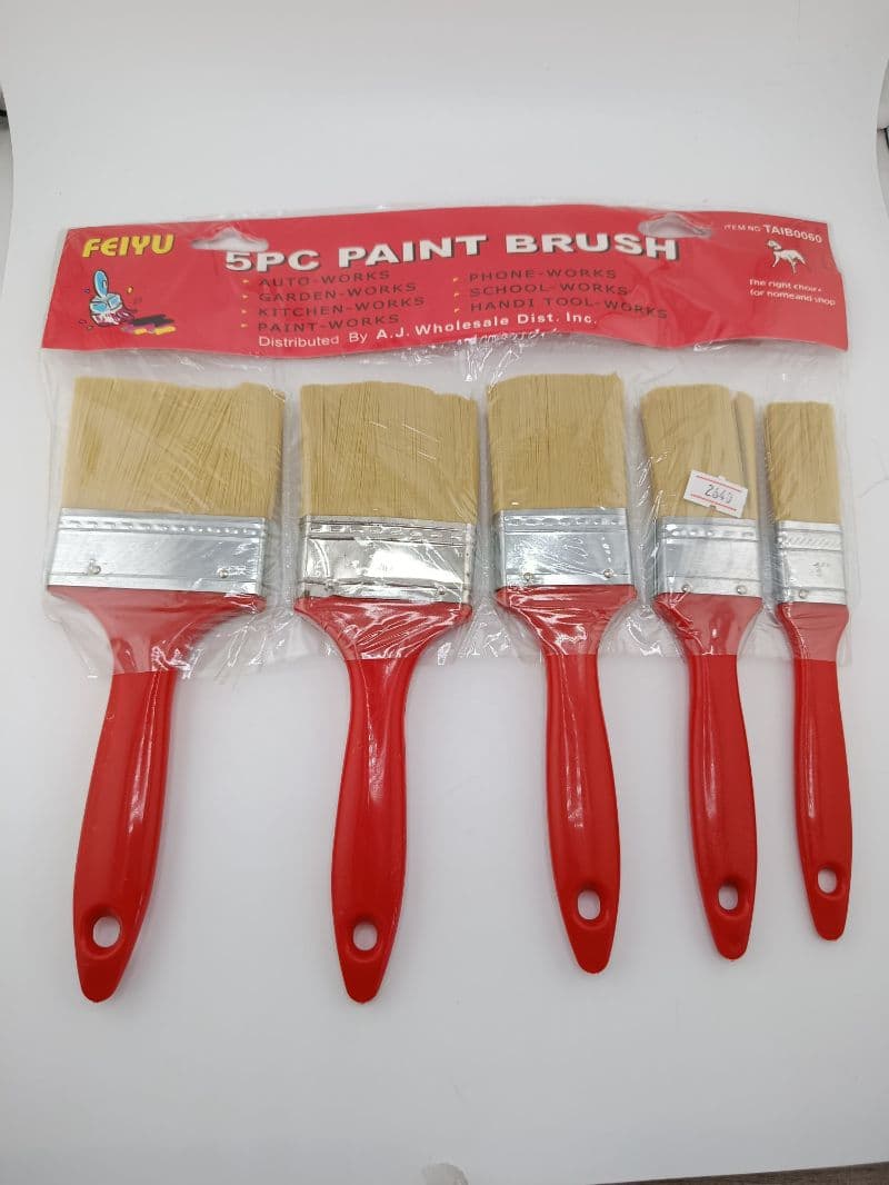 Set de 5 brochas planas para pintura y manualidades