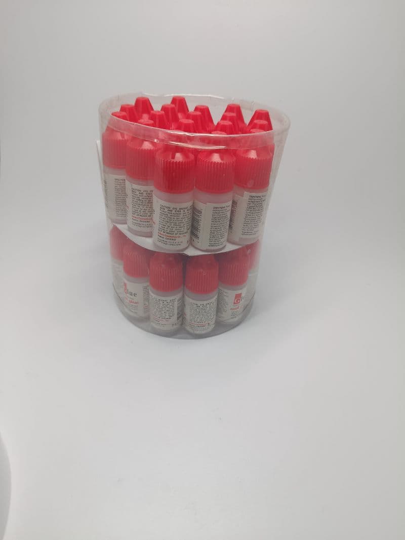 Goma para uñas de 3 g con tapa roja (Caja de 36 unidades)